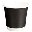 Beverage Cups - Double Wall PE Paper Cup Black, 12oz, 390ml, 90mm Diameter, 500 Cups Box